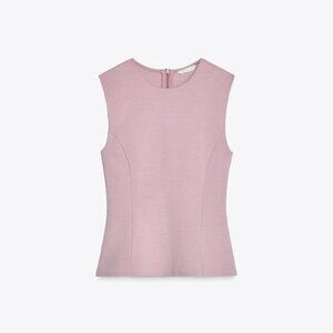 ZARA  INTERLOCK PEPLUM TOP SIZE S 8417/300/676